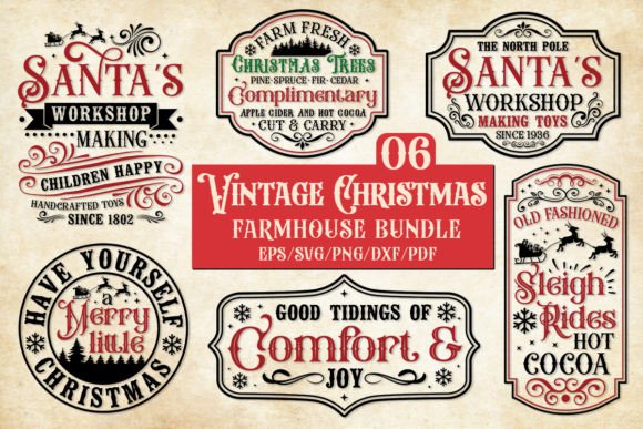 Download Vintage Farmhouse Christmas SVG Bundle - Farmhouse christmas svg Collection