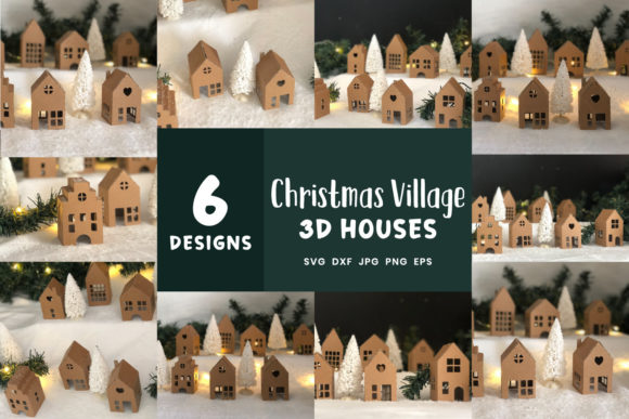 Download Christmas 3D Village Bundle | DIY Christmas 3D House - Diy christmas Collection