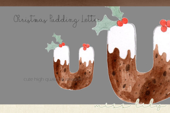 Download Christmas Pudding Letter U - Christmas pudding Collection