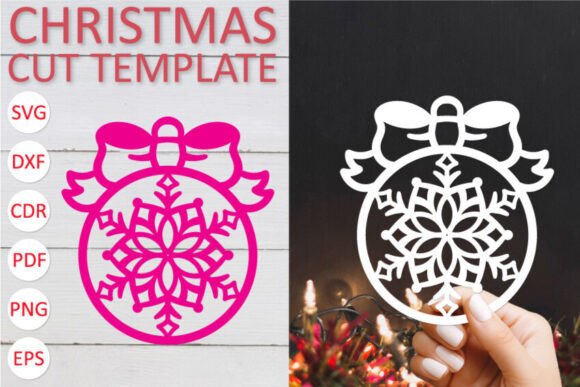 Download DIY Christmas Ball with Snowflake SVG - Diy christmas Collection