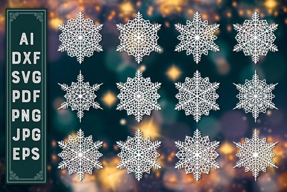 Download Christmas Ornaments Snowflake Bundle 99 - Premium Resources