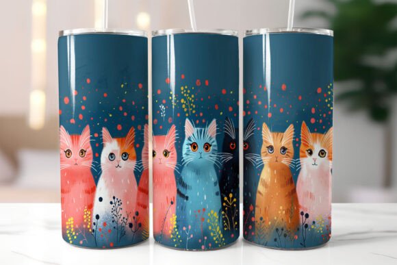 Download Festive Feline Fiesta Tumbler Wrap PNG - Premium Bundle