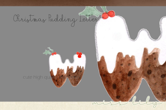 Download Christmas Pudding Letter W - Christmas pudding Collection